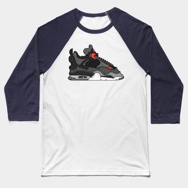 Air Jordan 4 Retro Infrared Baseball T-Shirt by Franjos